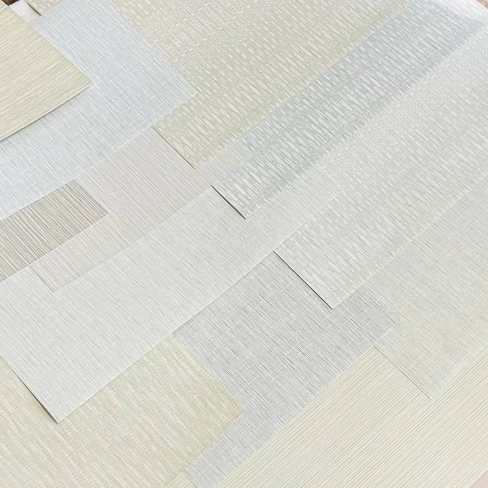 13 Assorted Wallpaper Sample Sheets in Neutral Colors & Similar Textured Pattern